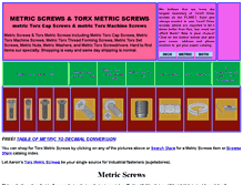 Tablet Screenshot of aaronsmetricscrews.com